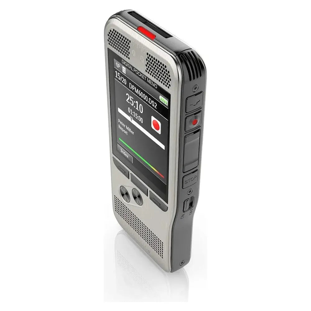 Philips DPM6000 Digital Pocket Memo: Premium Voice Recorder with Push Button Control