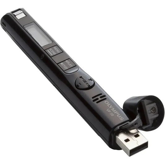 OM SYSTEM Olympus VP-20 Digital Voice Recorder with Stereo Microphones and Built-in Direct USB