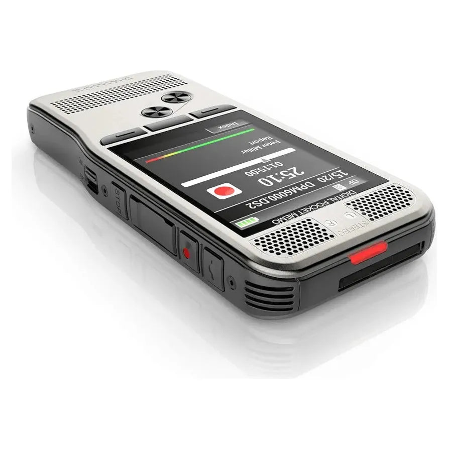 Philips DPM6000 Digital Pocket Memo: Premium Voice Recorder with Push Button Control