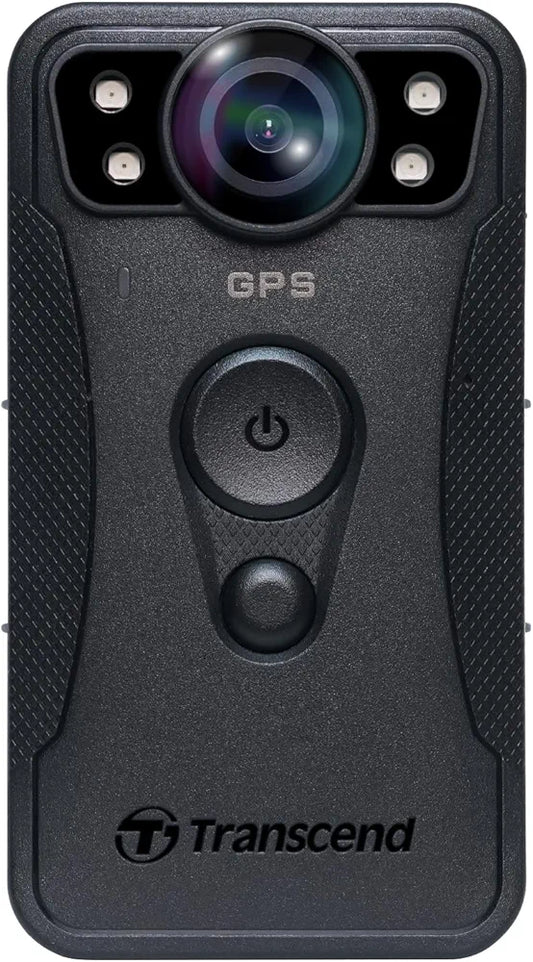 Transcend 128GB 1440P QHD Police Body Camera with STARVIS 2 Sensor, IP68 Weatherproof, Night Vision, WiFi & Bluetooth, GPS - Ideal for Law Enforcement & Delivery Professionals