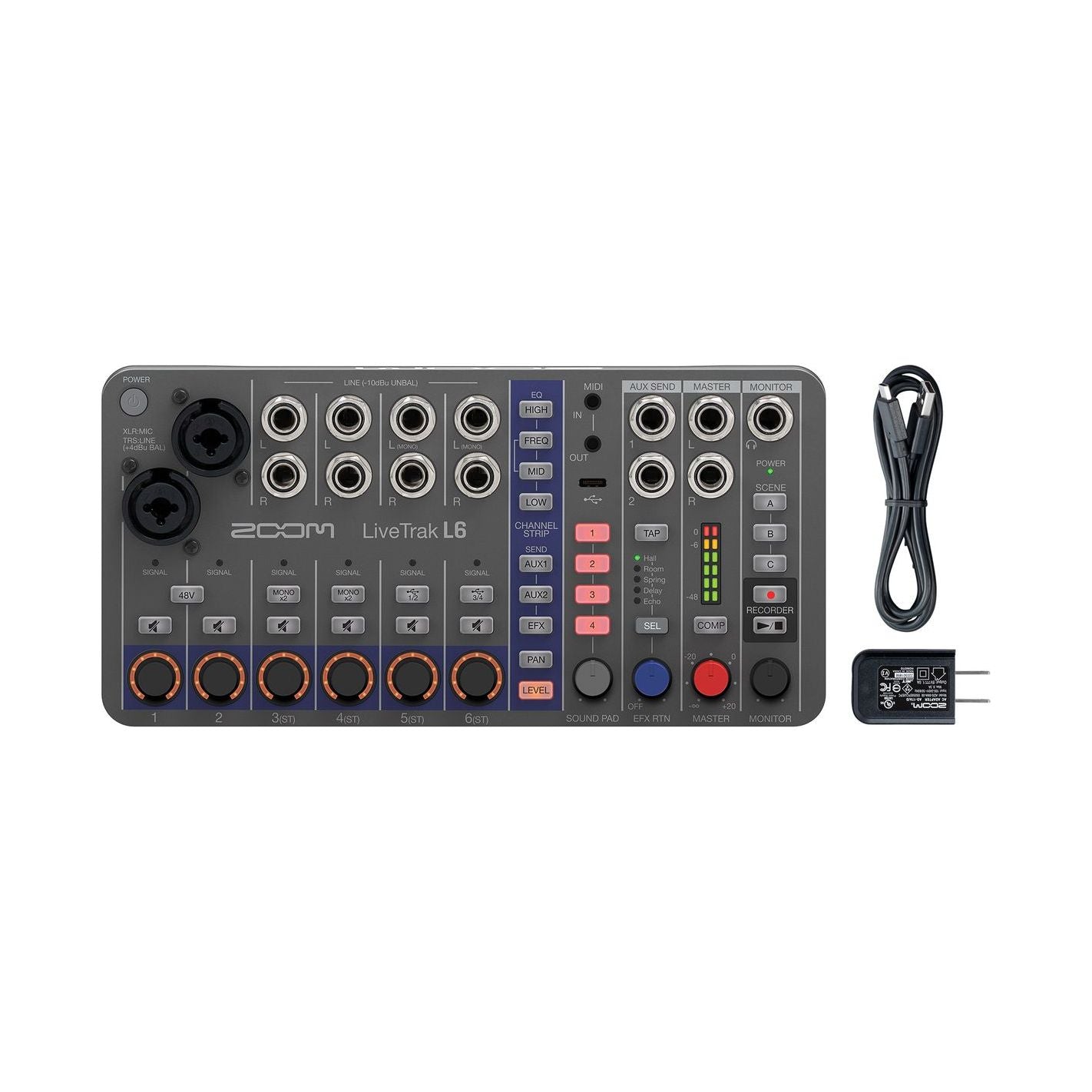 Zoom LiveTrak L6 - Compact 10-Channel Digital Mixer & Recorder